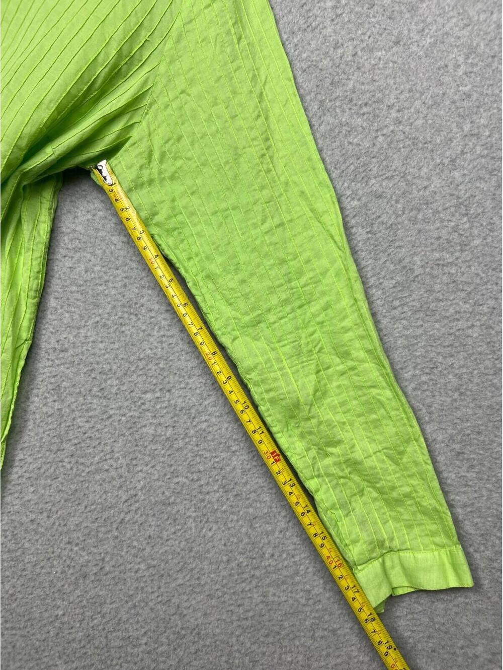 Charlotte Kellogg Women's Sheer Tunic Blouse Plus 2X Lime Green Cotton Beach - Picture 9 of 11